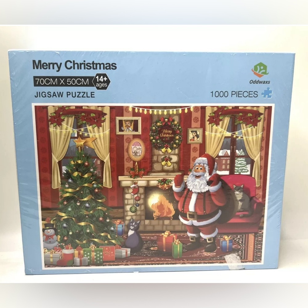 Jigsaw Merry Christmas Santa Clause 1000 Piece Puzzle Sealed